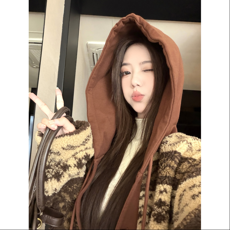 Large yard lambs wool overcoat embroidery woolen coat