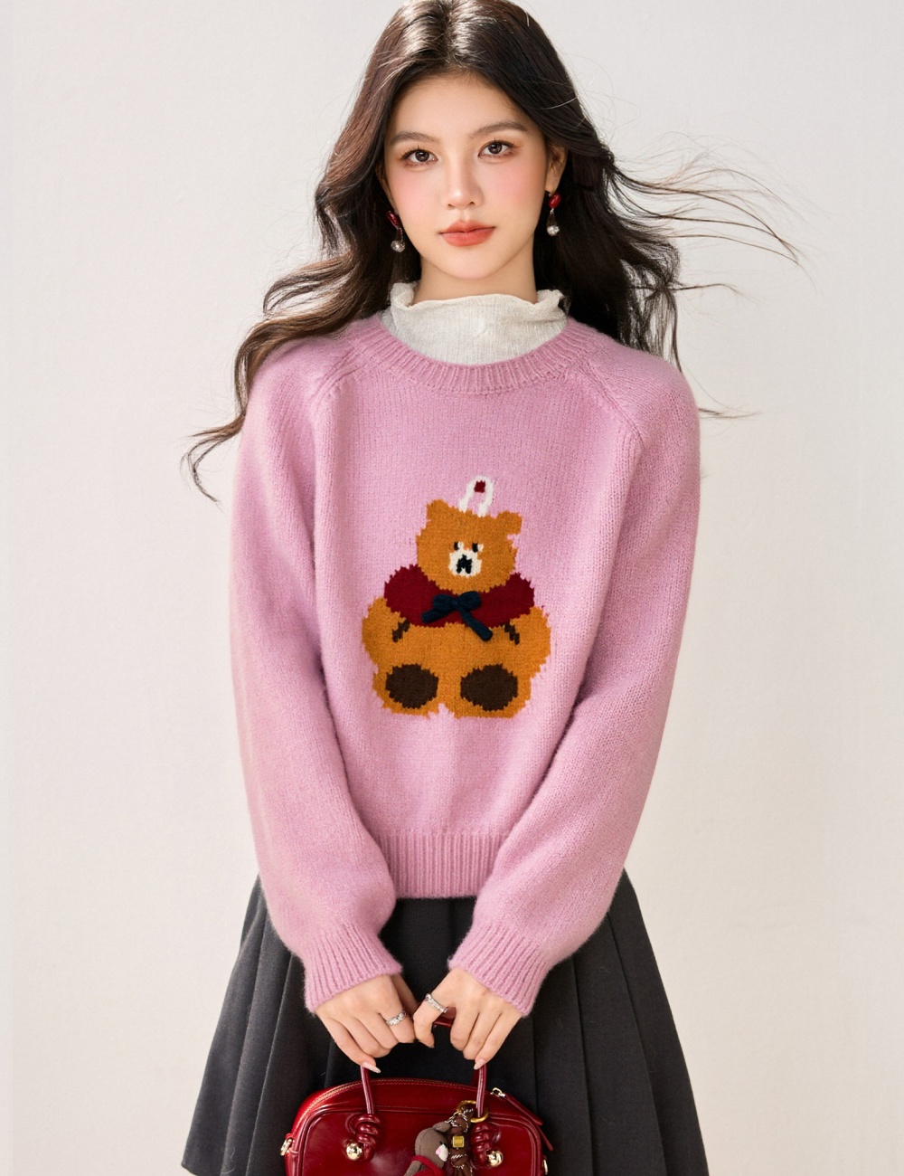 Korean style loose tops all-match lazy sweater for women
