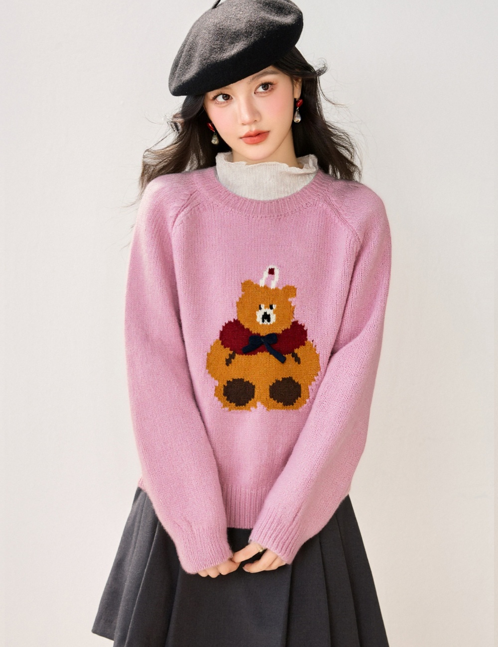 Korean style loose tops all-match lazy sweater for women