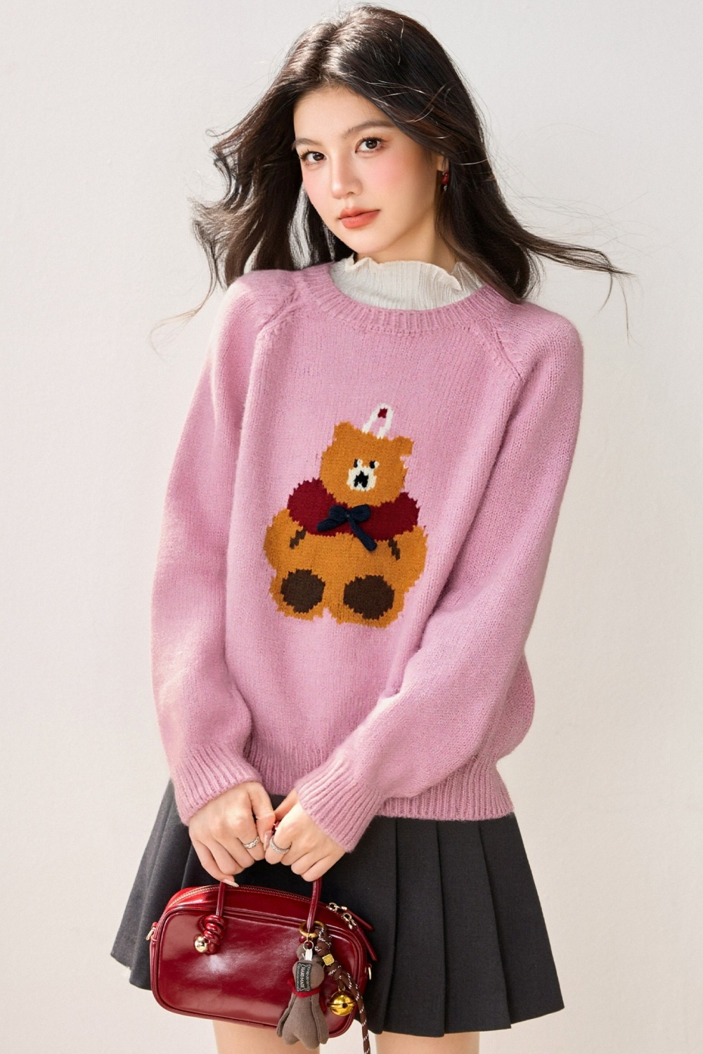 Korean style loose tops all-match lazy sweater for women