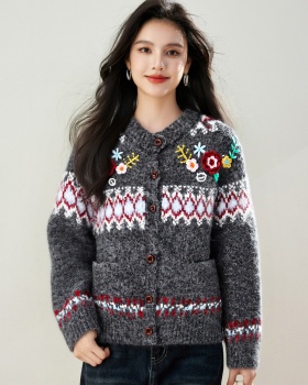 Show young winter sweater flowers college style tops