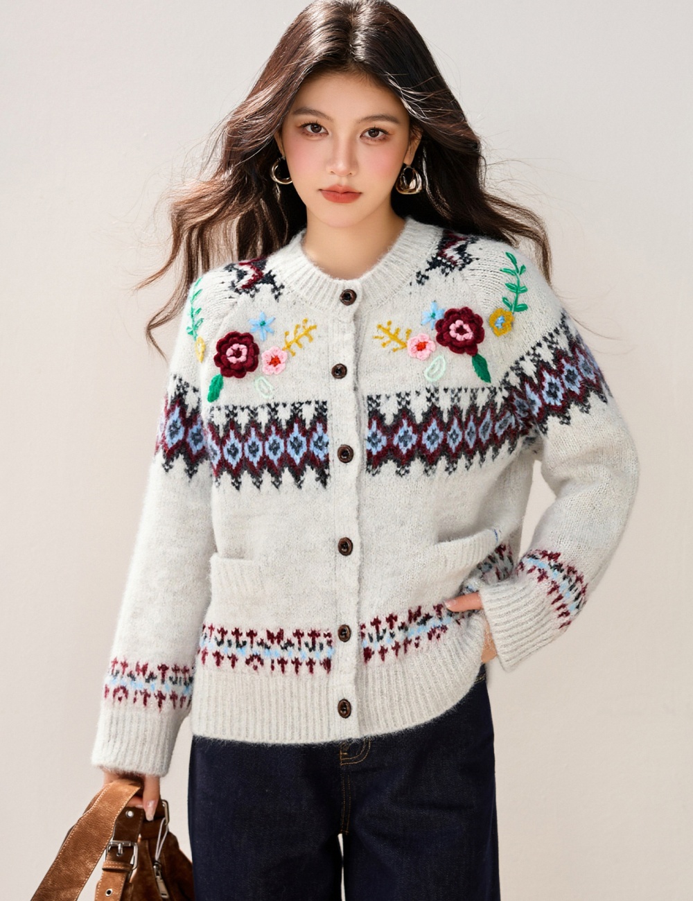 Show young winter sweater flowers college style tops