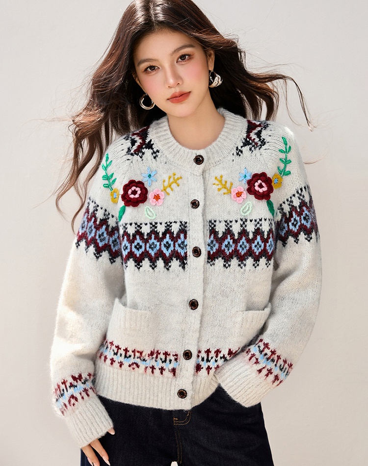 Show young winter sweater flowers college style tops