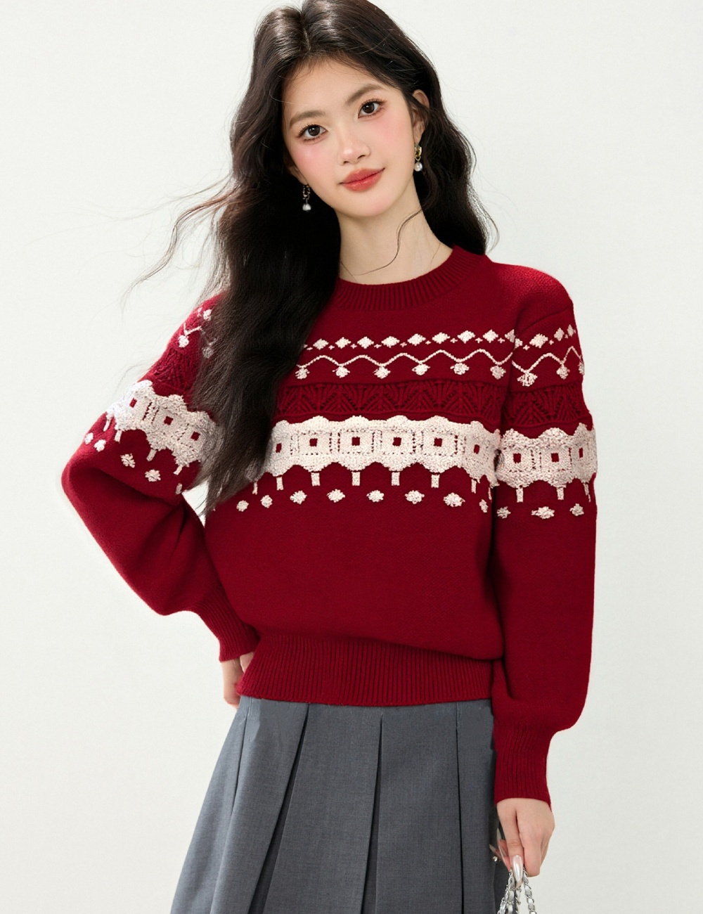 Thick plus velvet sweater lazy tops for women