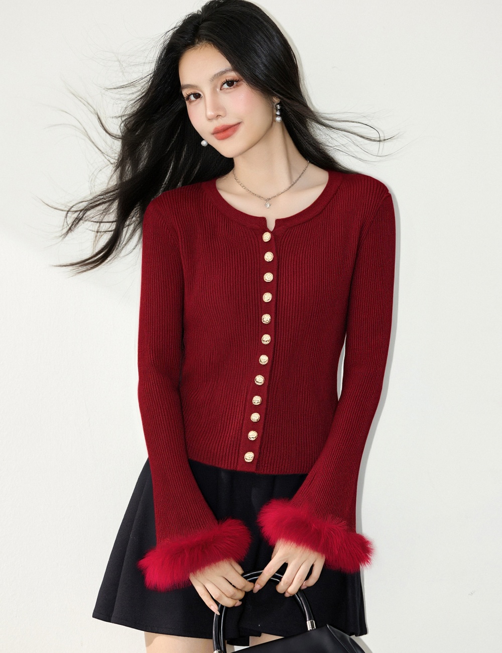 Chanelstyle pure tops slim temperament cardigan for women