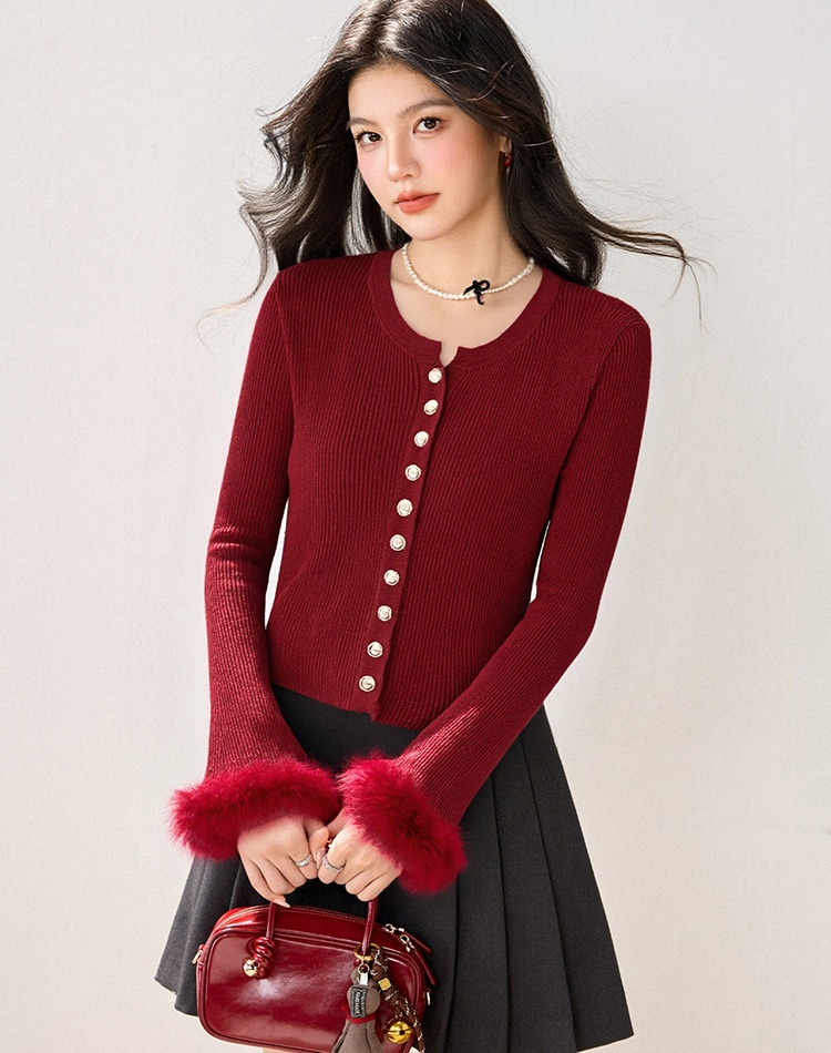 Chanelstyle pure tops slim temperament cardigan for women