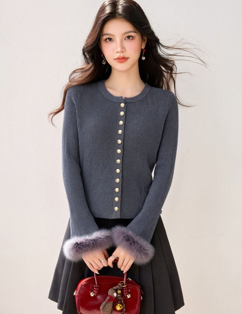 Chanelstyle pure tops slim temperament cardigan for women
