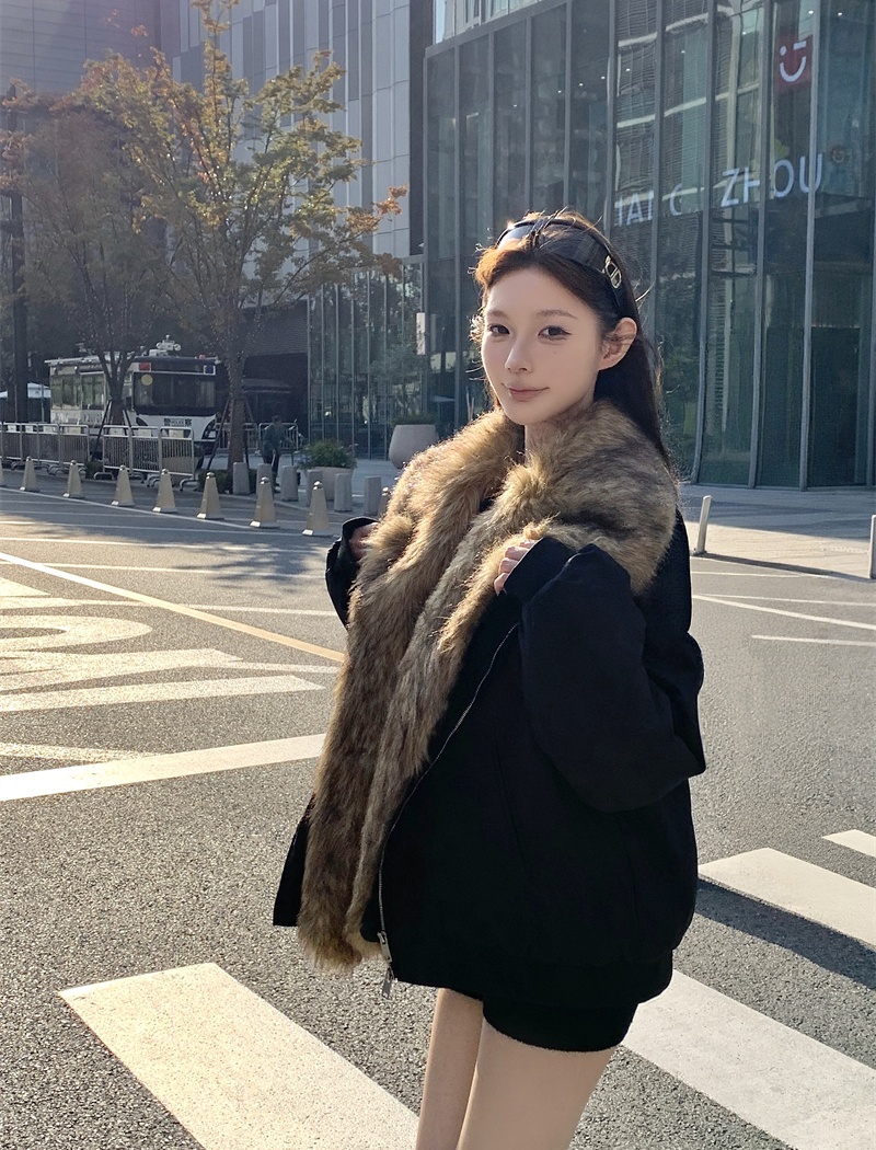 Retro thick thermal cotton coat American style locomotive coat