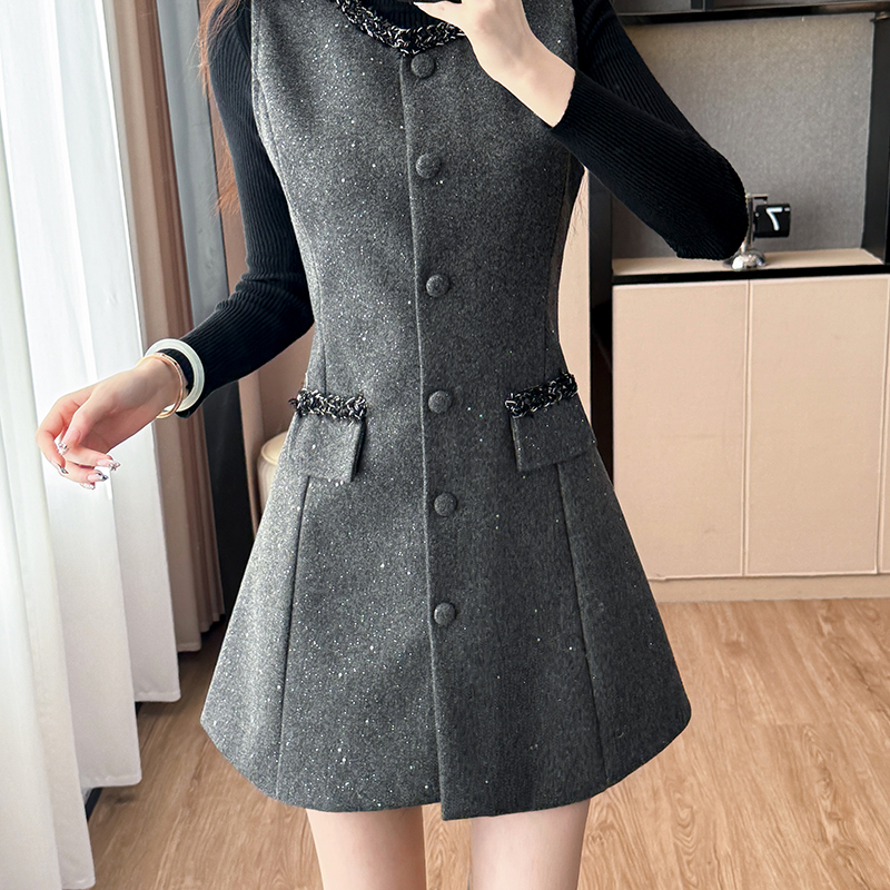 Sleeveless vest cardigan 2pcs set for women