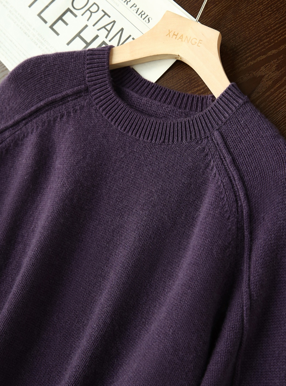 Bottoming minimalist round neck sweater for women