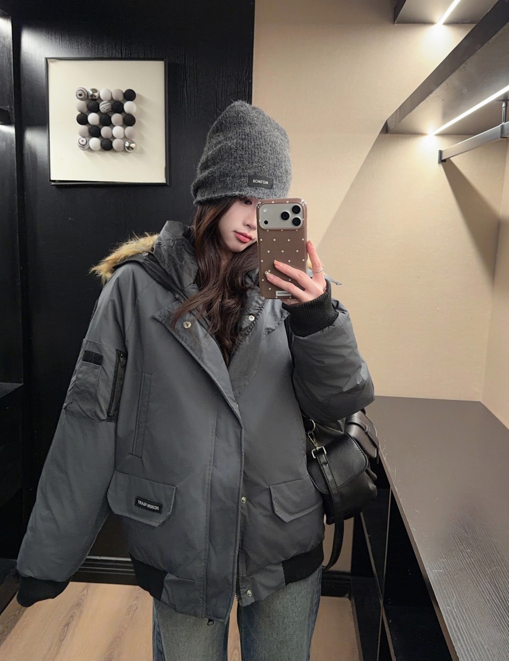 Retro American style cotton coat loose work clothing