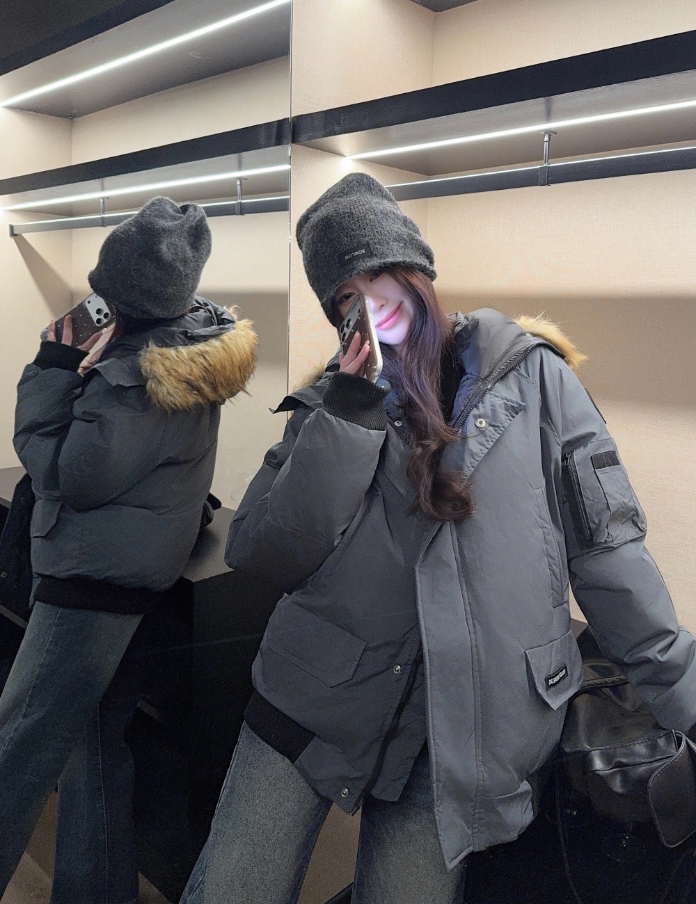 Retro American style cotton coat loose work clothing