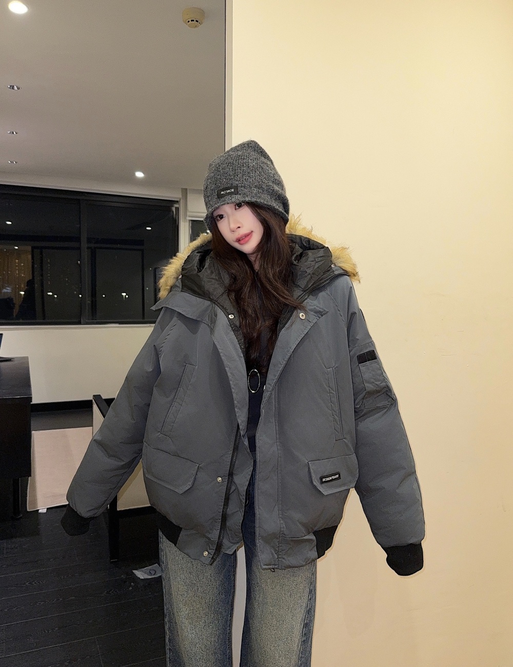 Retro American style cotton coat loose work clothing