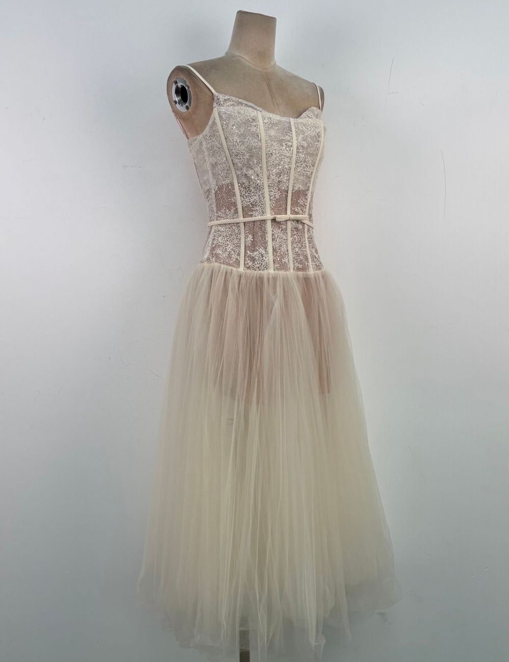 Sling temperament chiffon long dress ladies lace niche dress