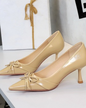 Fine-root lazy shoes pointed high-heeled shoes for women