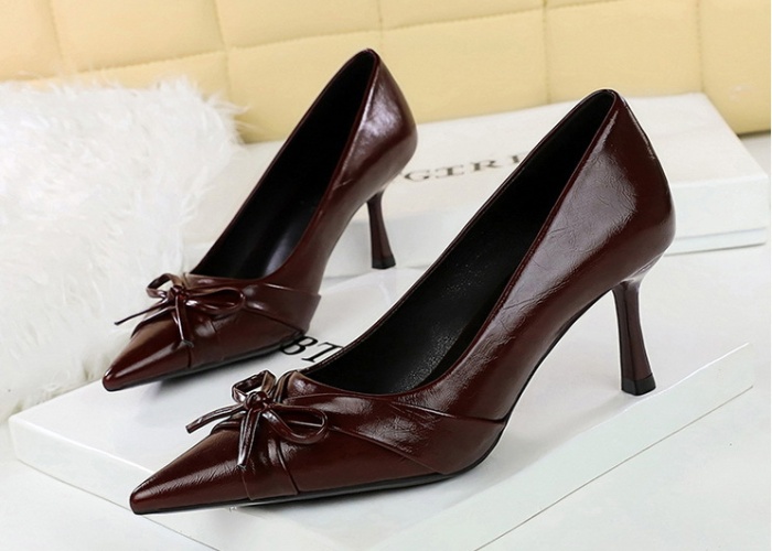 Fine-root lazy shoes pointed high-heeled shoes for women