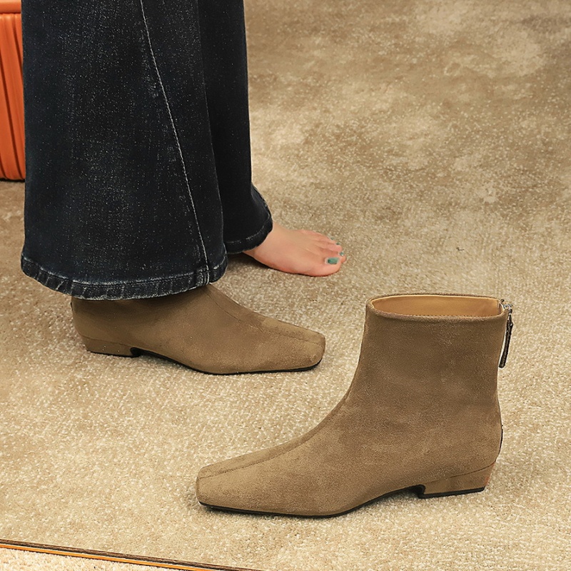 Retro fashion boots broadcloth short boots for women