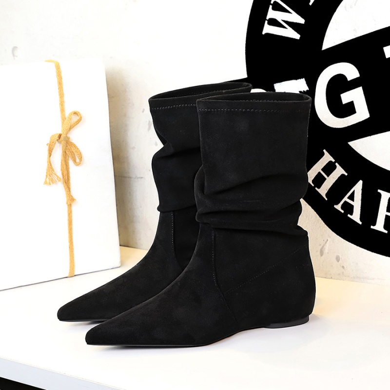 Pointed retro boots all-match ankle boots for women