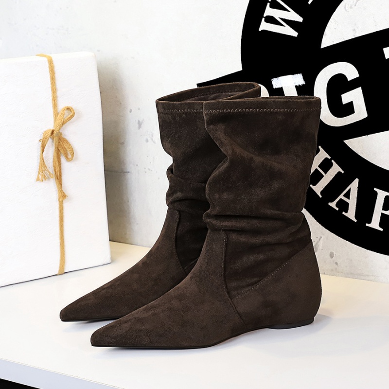 Pointed retro boots all-match ankle boots for women