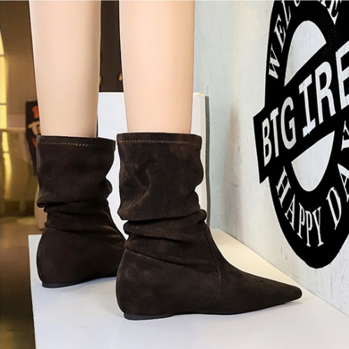 Pointed retro boots all-match ankle boots for women