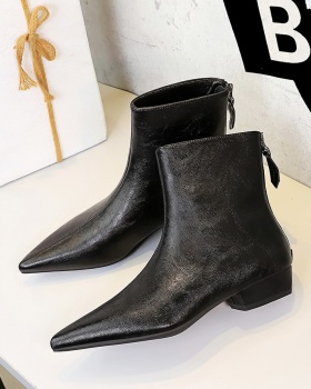 Retro boots pointed short boots for women