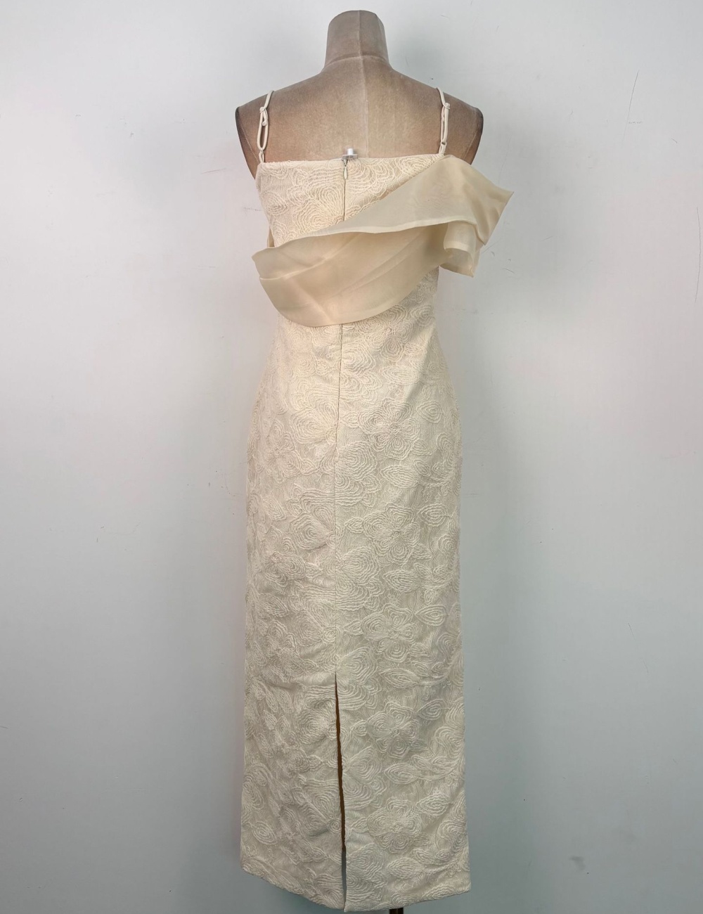 Light luxury pinched waist dress temperament lace long dress