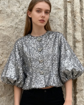 Long sleeve fashion loose ladies all-match autumn tops