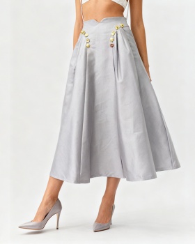 Splice European style long skirt elegant skirt for women