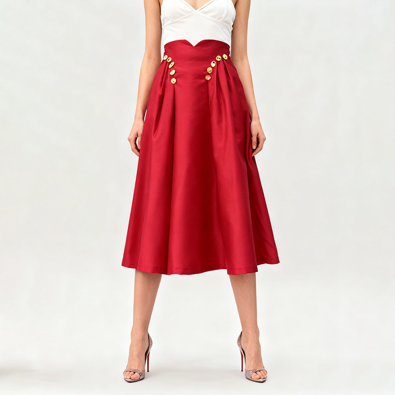 Splice European style long skirt elegant skirt for women