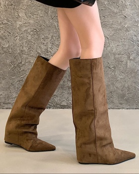 Within increased straight women's boots all-match thigh boots