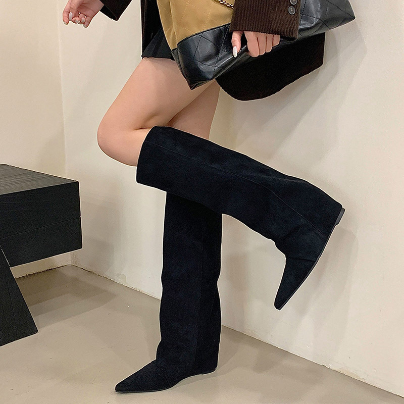 Within increased straight women's boots all-match thigh boots
