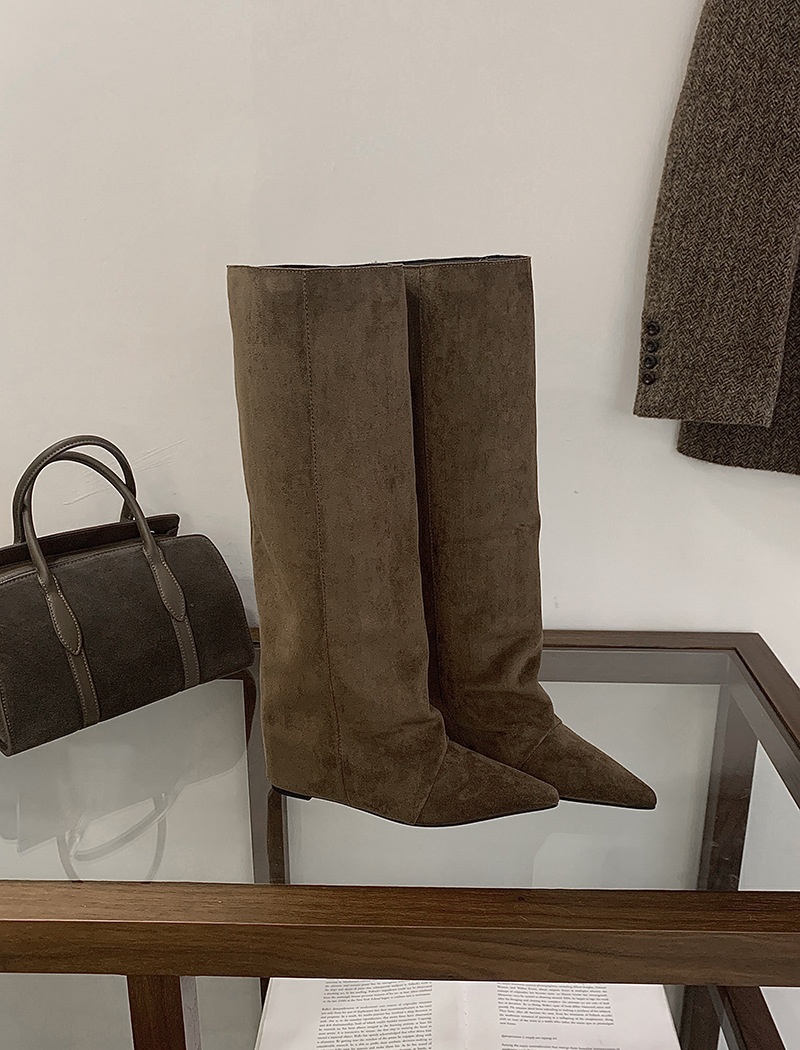 Within increased straight women's boots all-match thigh boots