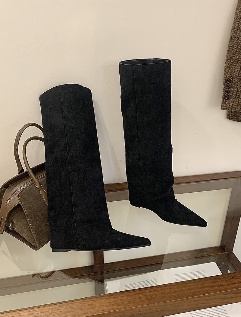 Within increased straight women's boots all-match thigh boots