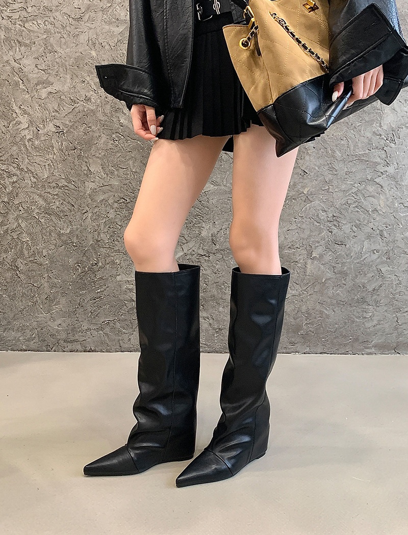 Autumn and winter all-match women's boots slim boots