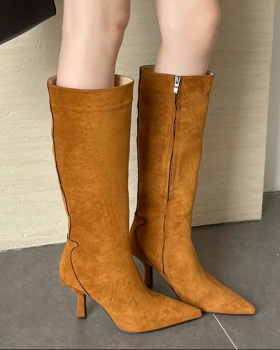European style thigh boots pointed women's boots