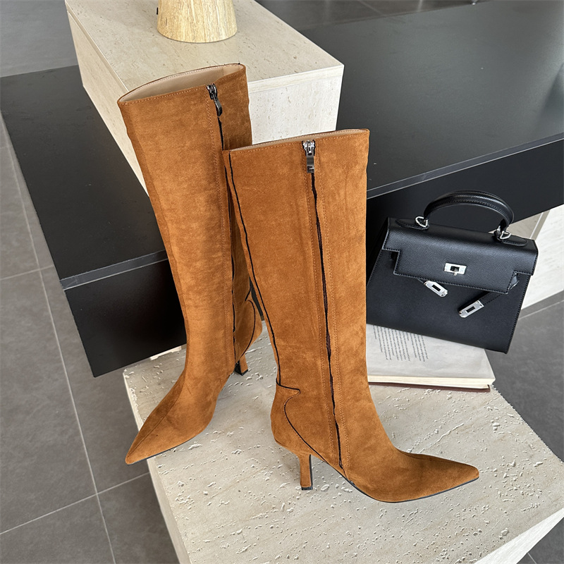 European style thigh boots pointed women's boots