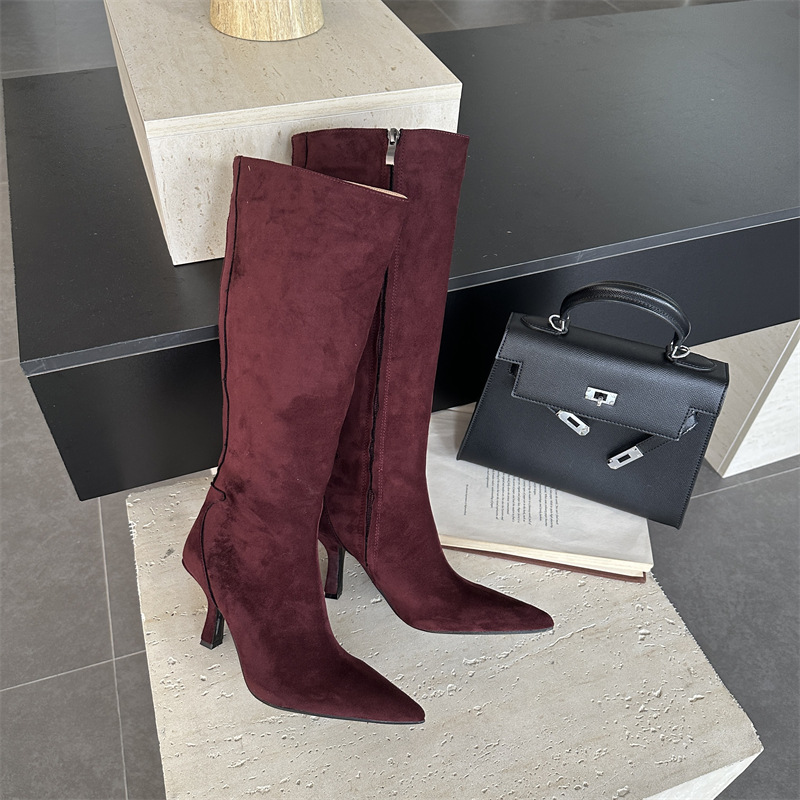European style thigh boots pointed women's boots