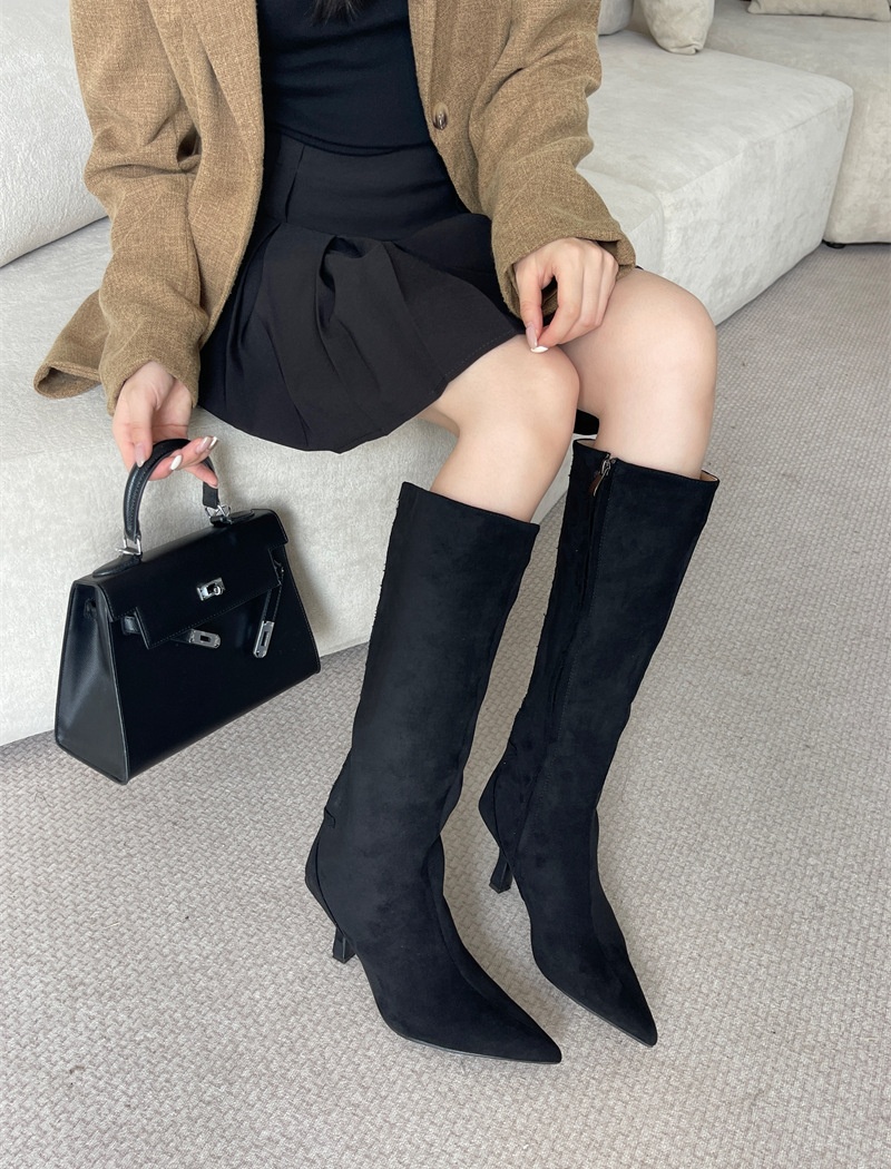 European style thigh boots pointed women's boots