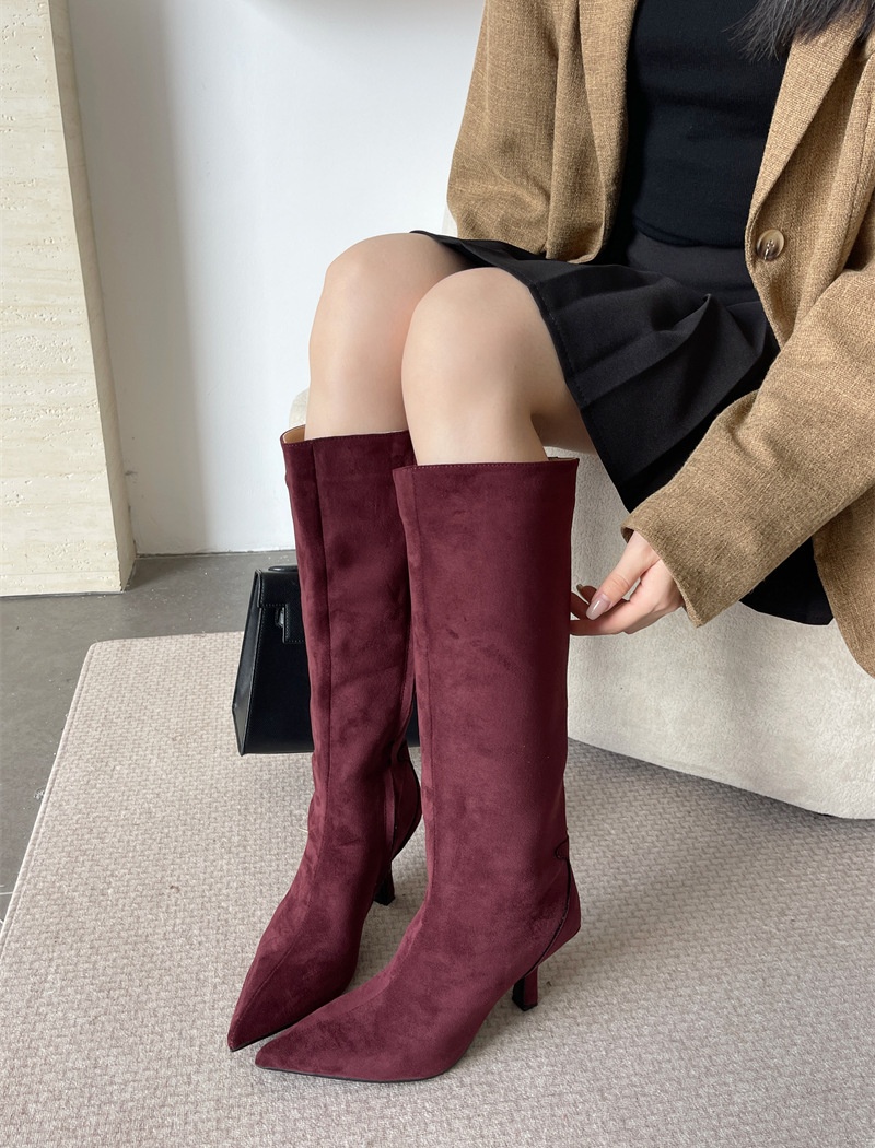 European style thigh boots pointed women's boots