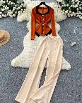 Long sleeve long pants fashion tops a set