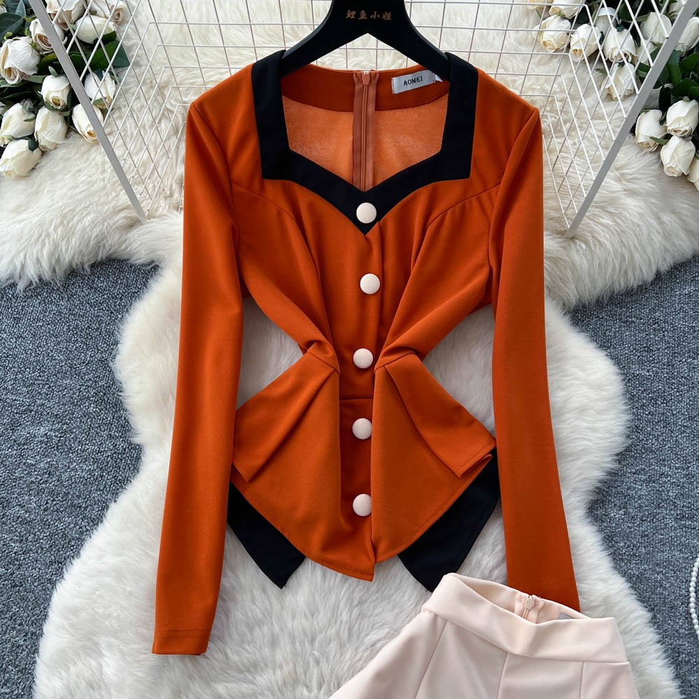 Long sleeve long pants fashion tops a set