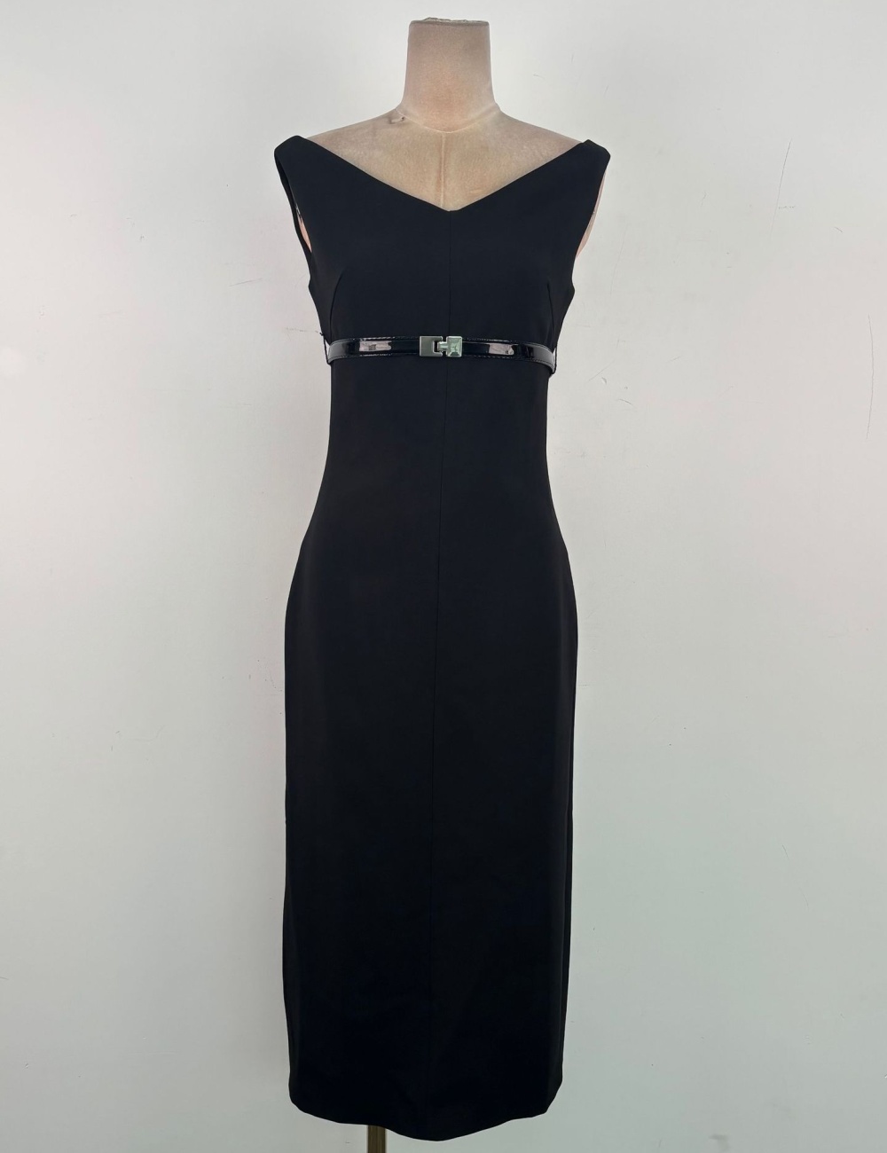 Temperament simple dress high pinched waist long dress