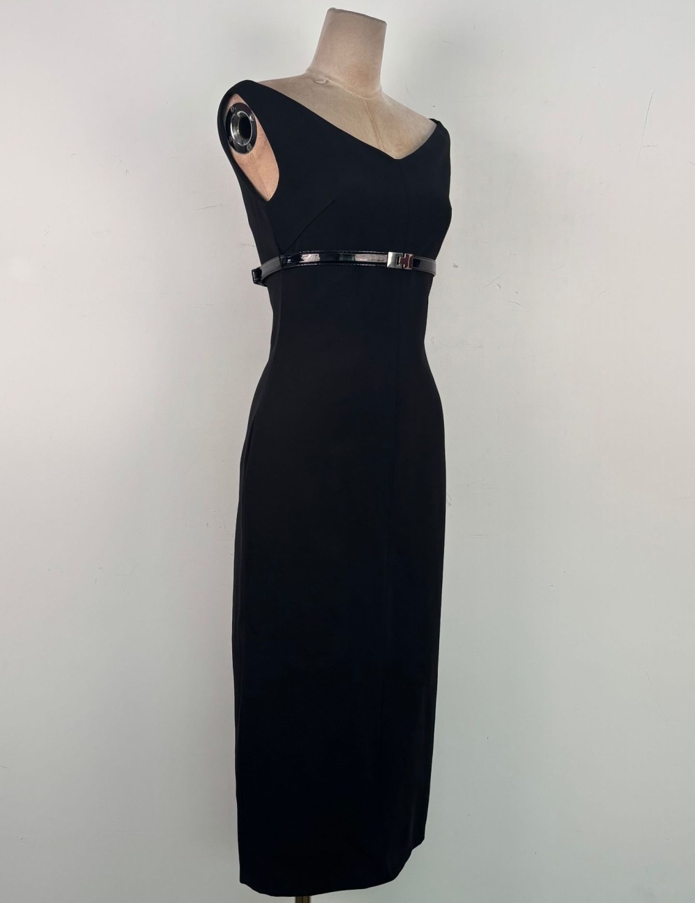 Temperament simple dress high pinched waist long dress