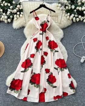 Printing dress long dress for women