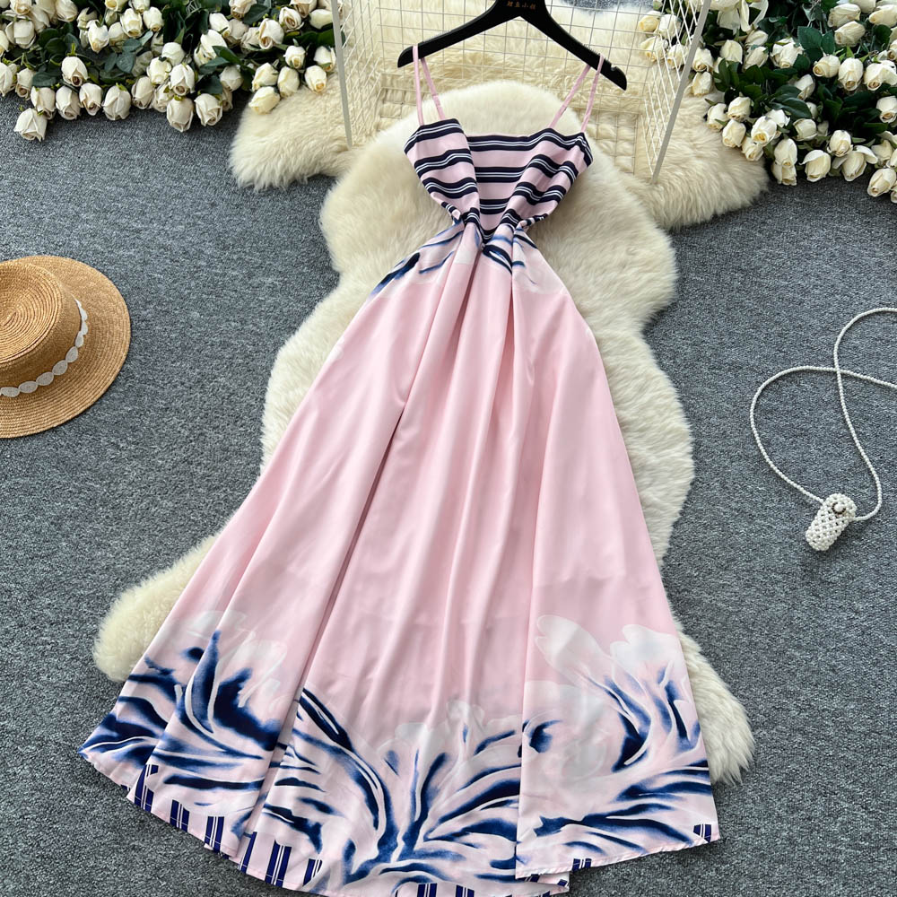Printing dress long dress for women