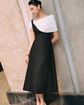Sling niche long dress temperament asymmetry dress