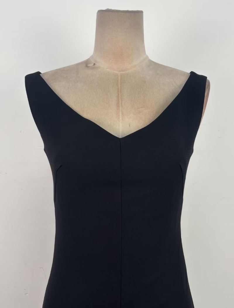 Niche V-neck tassels temperament pure slim dress