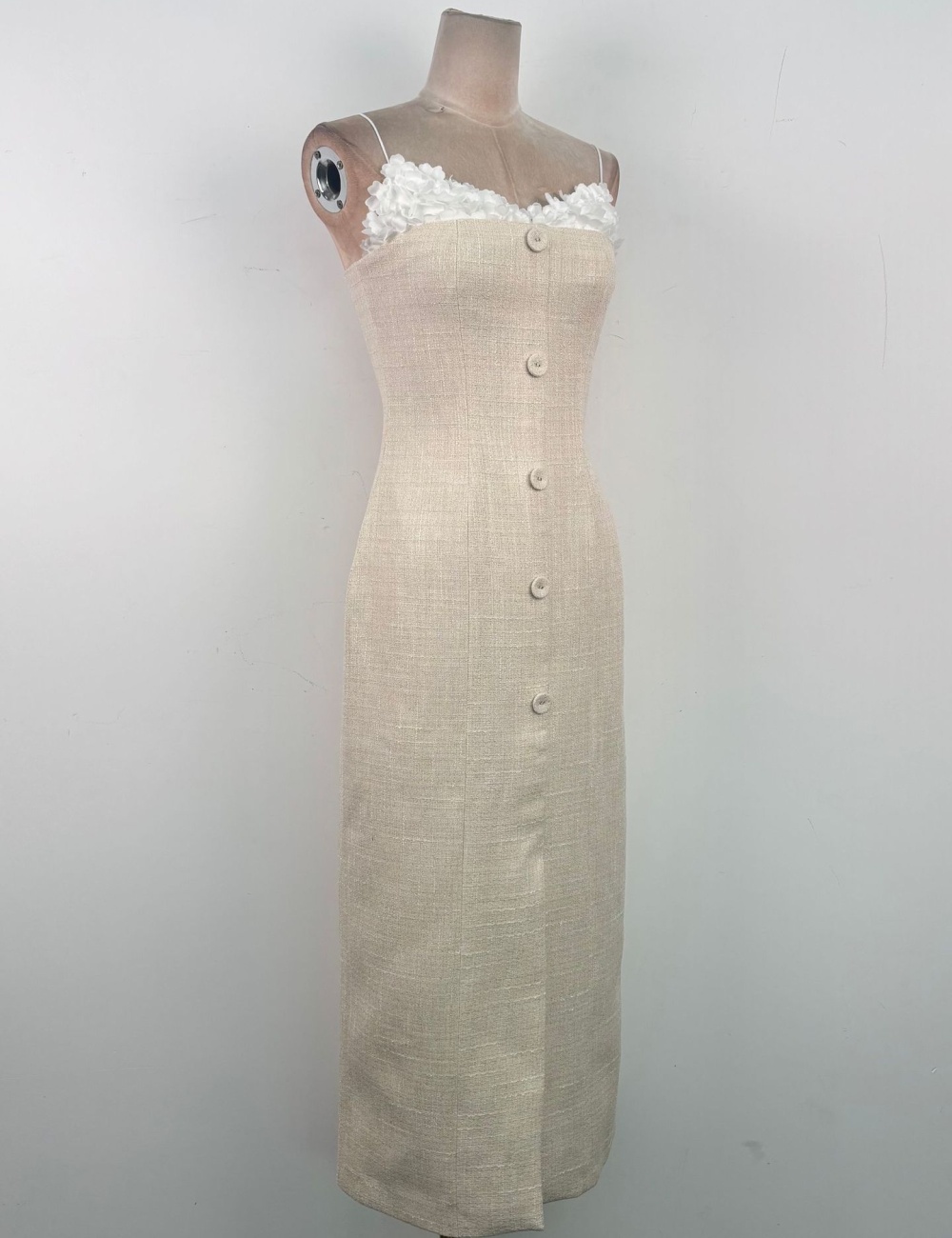 Slim splice niche long dress flowers sling dress