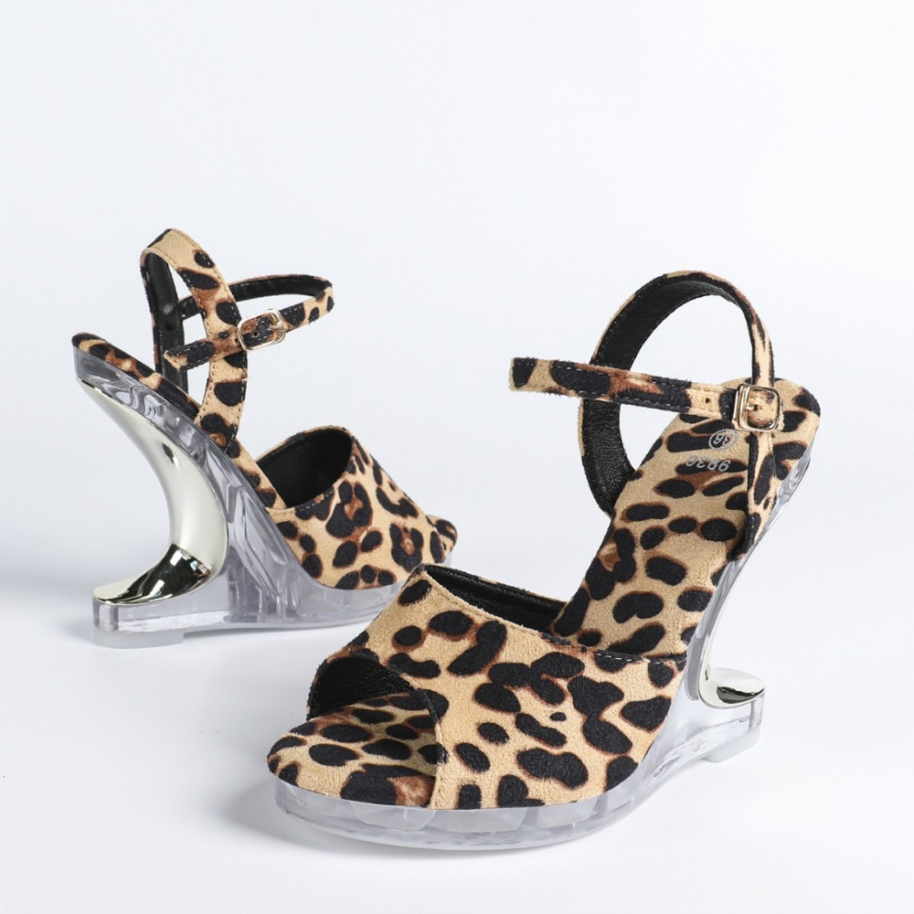 Transparent sandals sexy high-heeled shoes for women