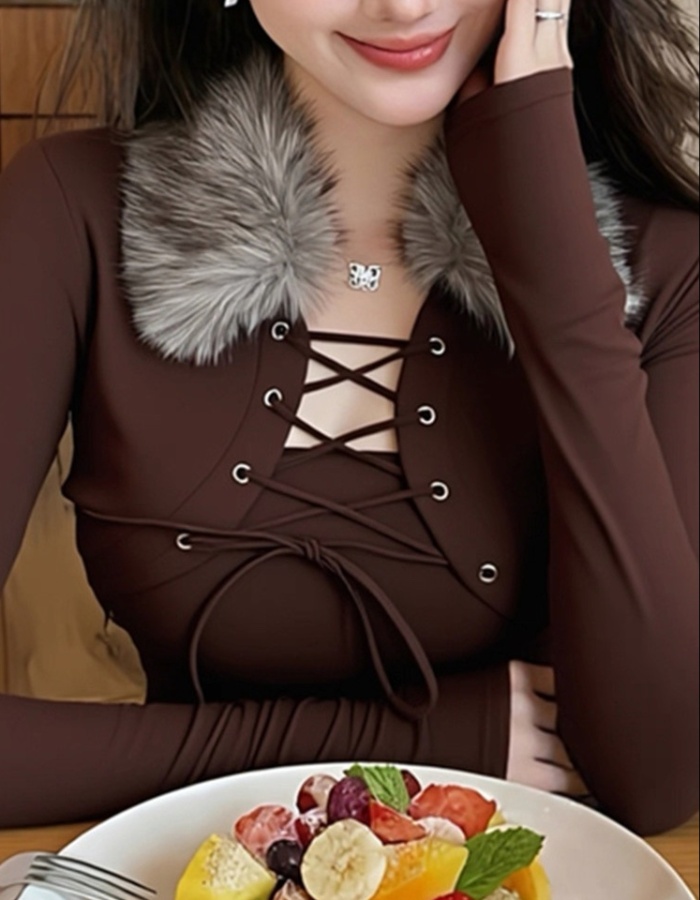 Spicegirl bottoming shirt irregular tops for women